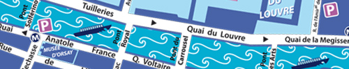 Plan du quartier du Louvre, réalisé sous Illustrator