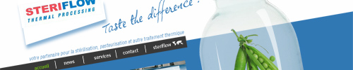 proposition de webdesign du site web Steriflow
